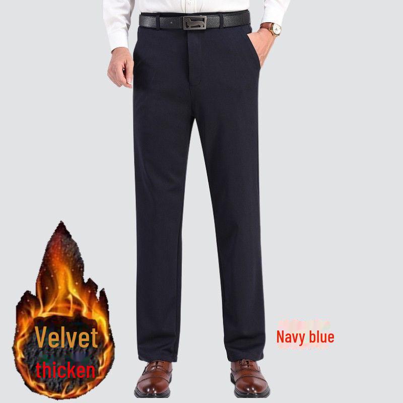 Pánské elastické slim rovné kalhoty na jaro/léto 2025 - Středního věku a mladý business casual styl