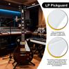 Uxcell LP Guitar Electric Guitar Pickguard with Scratch Gold Chrome for LP Standard White Single-Piece Pickguard, 2-Hole Plate, Support, Series,