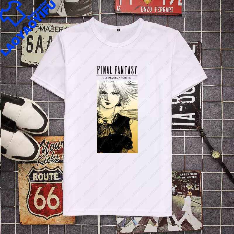 Final Fantasy Unisexs Tshirt Cute Shirt Unisexs Fashion Game Cloud Strife TShirt For Unisex Casual Buster Cactus Tops Short Sleeve