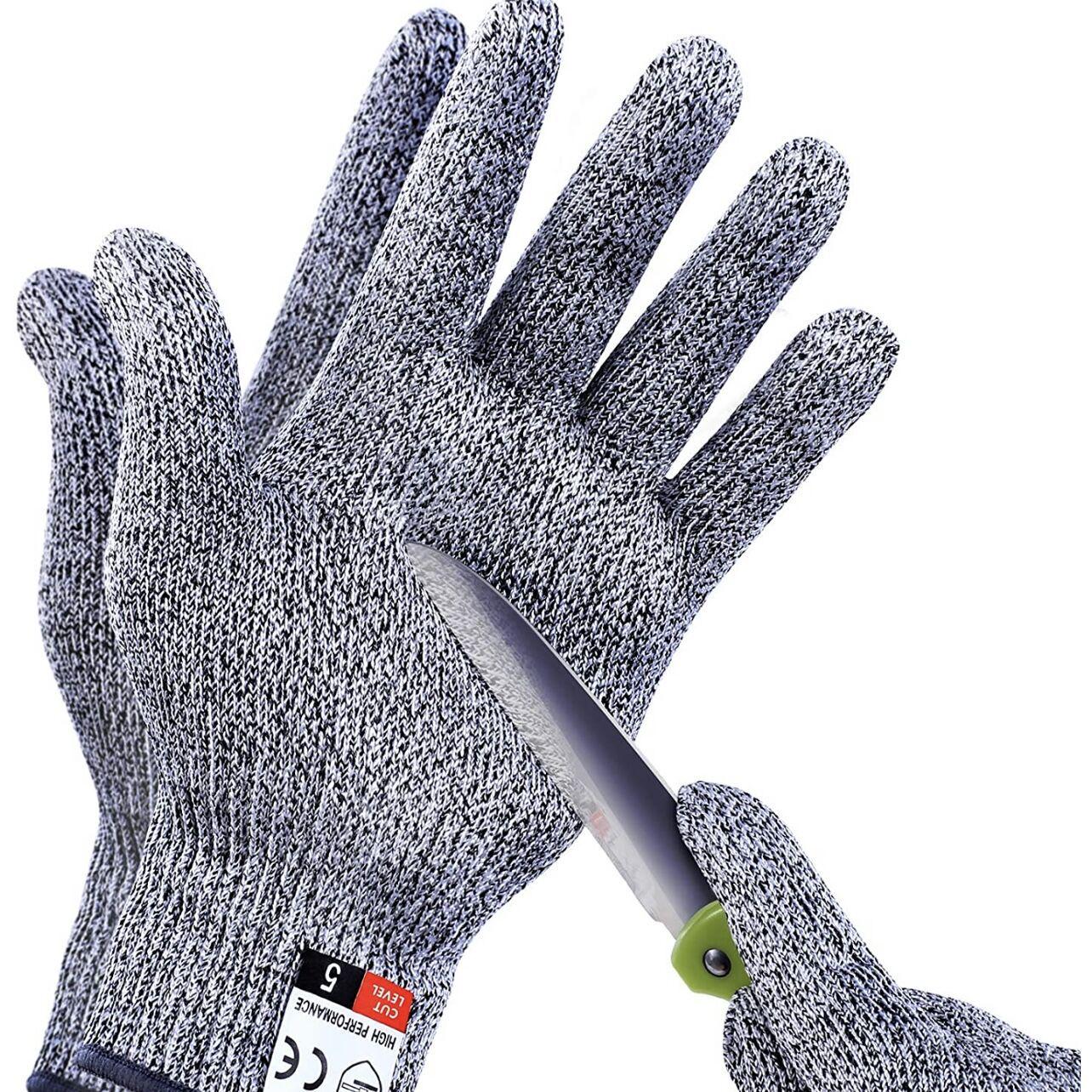 

Перчатки из HPPE с 5 уровнем защиты от порезов: Безопасный для пищевых продуктов, Защита от царапин, Дышащий для кухни, Садоводства, Рыбалки Model M