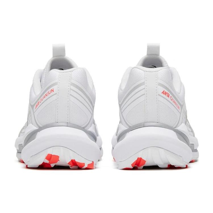New Anta Cushioning Anti Slip And Wear Resistant Low Top Running Shoes Men's White Gray 112315660A-1