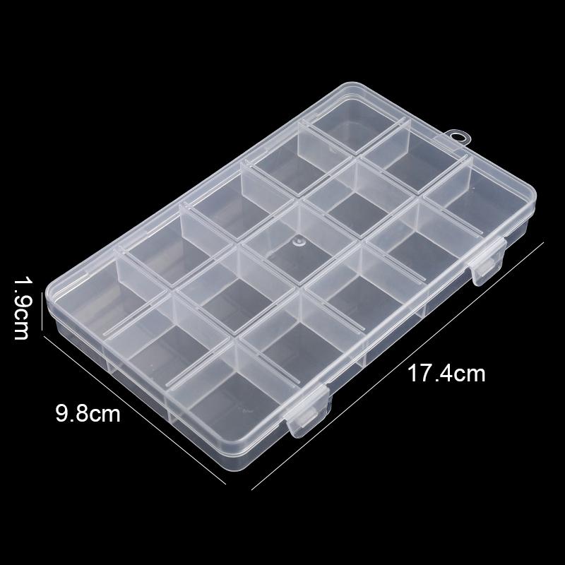 Transparent Storage Container Jewelry Box Clear Plastic Organizer Box Empty Earring Storage Organizer Display Case for Beads KTY