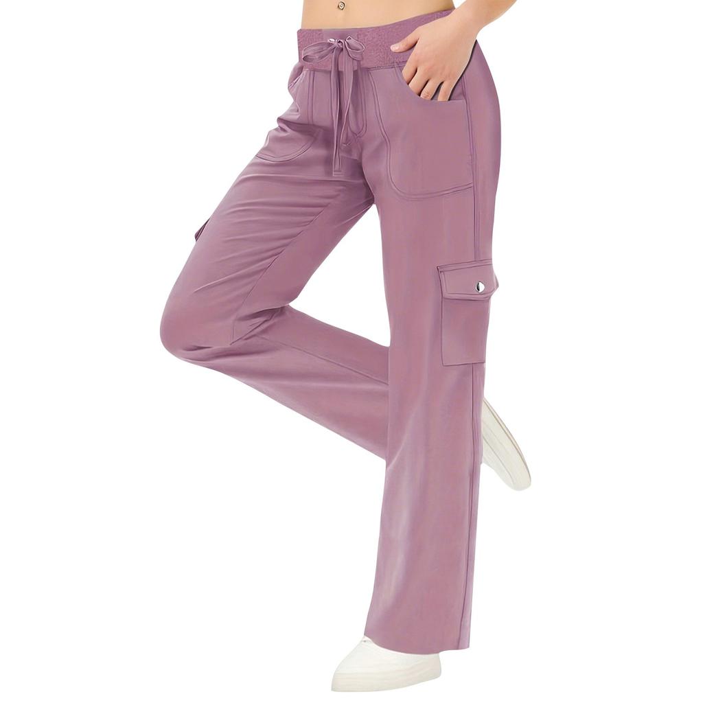 Women's Pleated Cargo Hiking Pants With Pockets