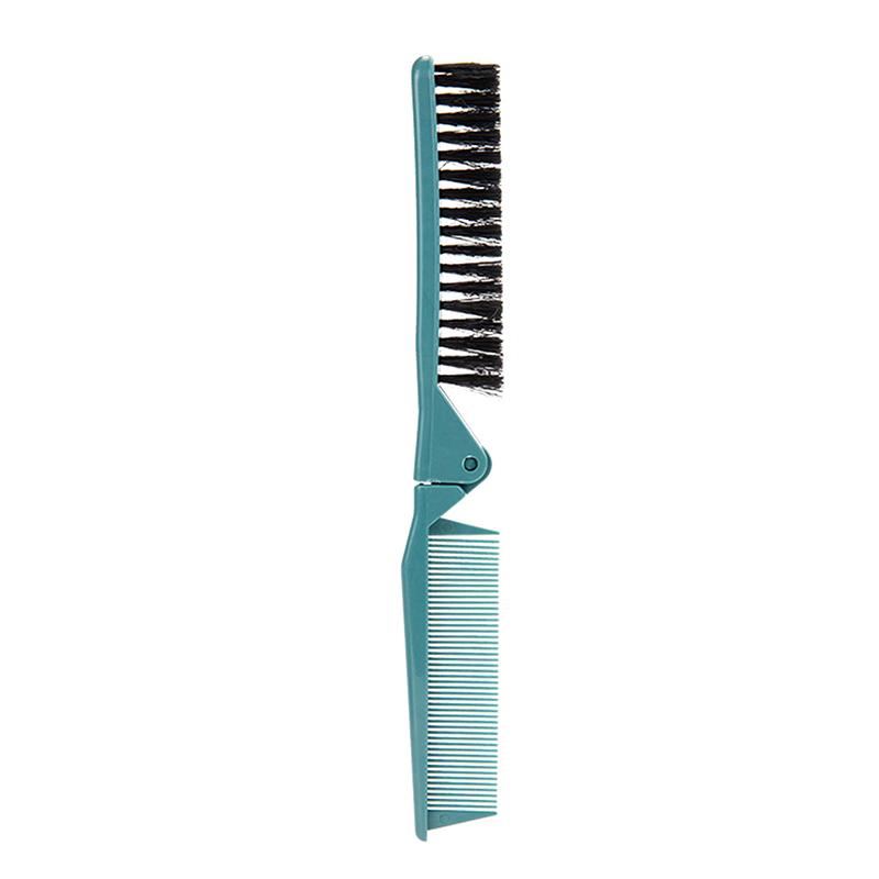 1Pcs Double Teeth Folding Comb Hair Brush Portable Hairstyle Travel Hairbrush Head Massager Salon Portable Styling Tool