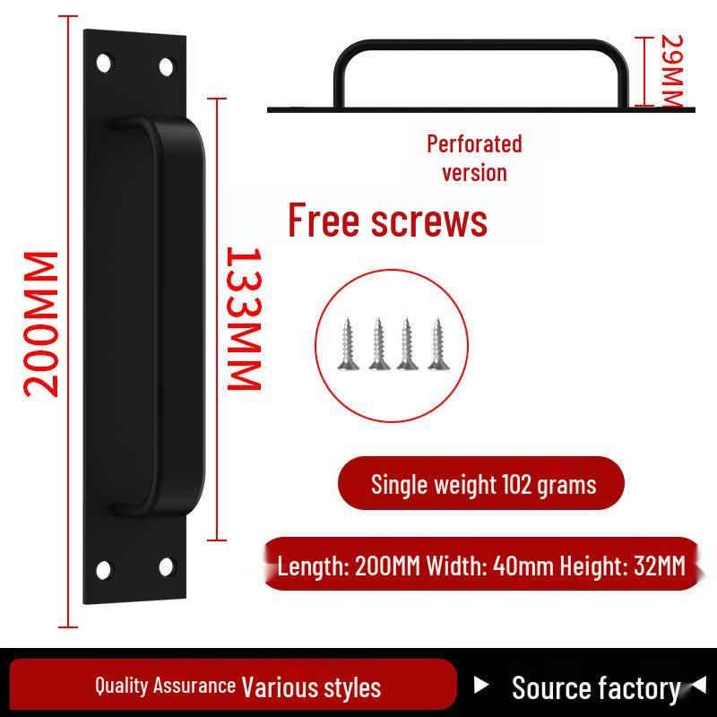 Aluminiumlegering Deurklink zonder Boren voor Glazen, Stalen, Kunststof Balkon-, Schuif- en Kastdeuren