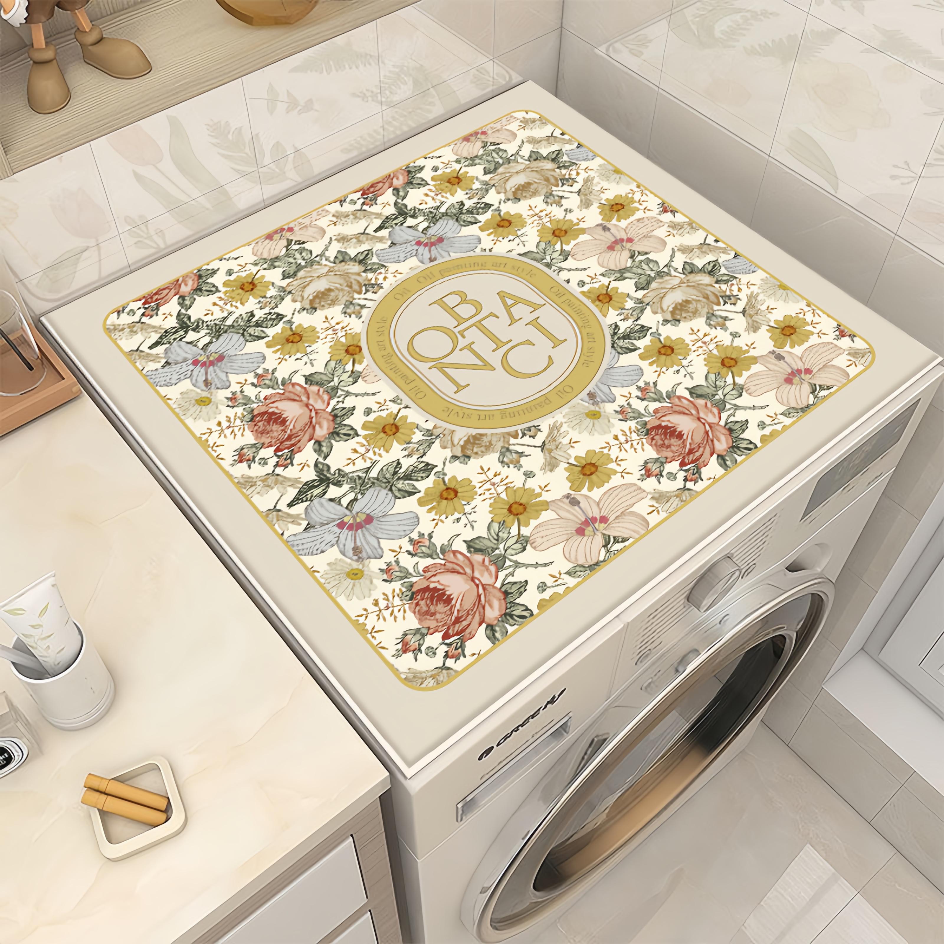 

Пылезащитный коврик для стиральных машин Нескользящий коврик для столешниц холодильников Защита от солнца для бытовой техники Чехол для стиральной машины с принтом Абсорбирующий коврик для стола 70cm×70cm