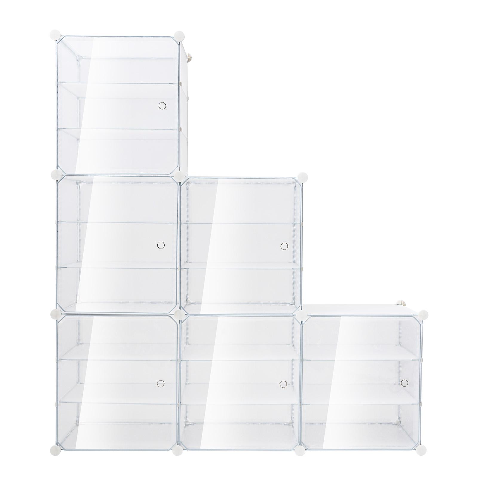 

Большая стойка для хранения обуви, штабелируемый шкаф для обуви на 72 пары с прозрачной дверцей, модульная полка-органайзер для обуви для гардероба, прихожей белый