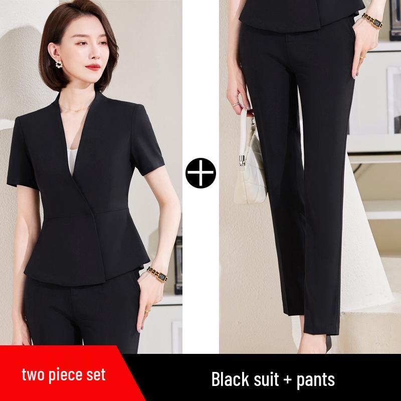 Women's Formal Business Suit Set - Skirt Uniform for Office, Reception, or Hotel Front Desk