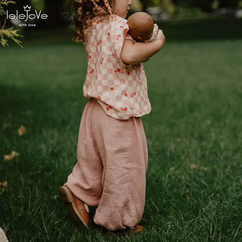 LELE JOVE Children's Spring/Summer Lightweight Linen Blend Casual Pants