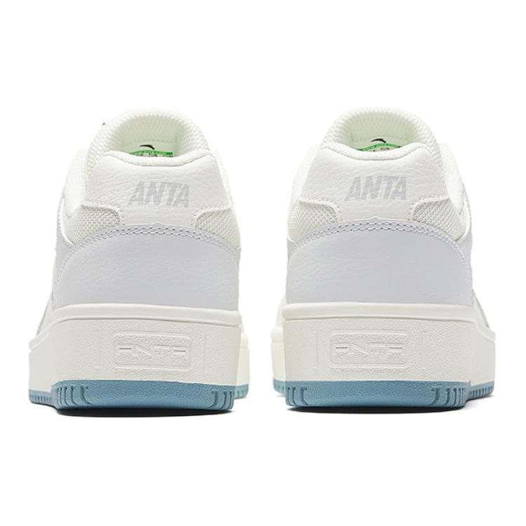 New Anta Small Inspiration Anti-Slip And Wear-Resistant Lightweight Low-Top Skateboard Shoes Women's White Blue 922518068F-12