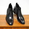Stivaletti Chelsea da Uomo Stivaletti alla Caviglia Retro Stivali in Pelle Fatti a Mano Stivali Alti Casual da Uomo Stivali Eleganti Classici per Affari Botas
