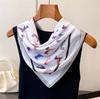 Silk Square Scarf Women Luxury Dog Print Kerchief Soft Satin Hairband Hands Bag Ribbon Foulard Hijab Neckerchief Headband Ladies