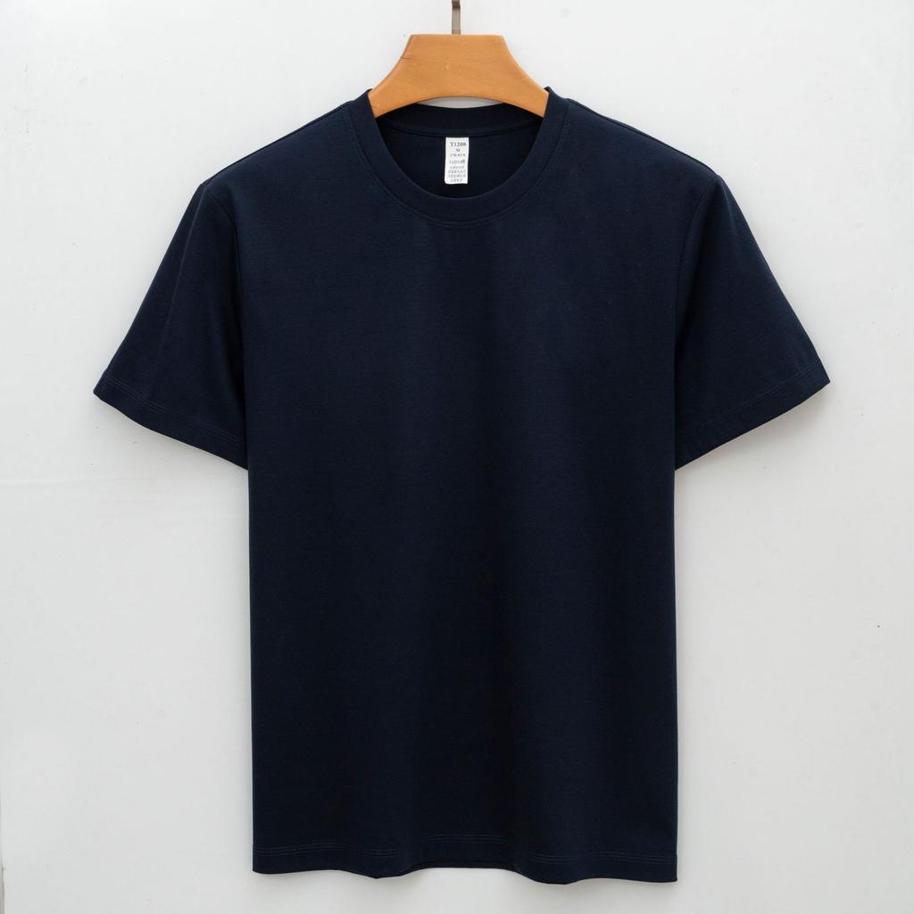 80s Double-sided Mercerized Cotton T-shirt Lightweight Tech Summer White Half-sleeve Premium Youth Pure Cotton Short-sleeve T-shirt for Men