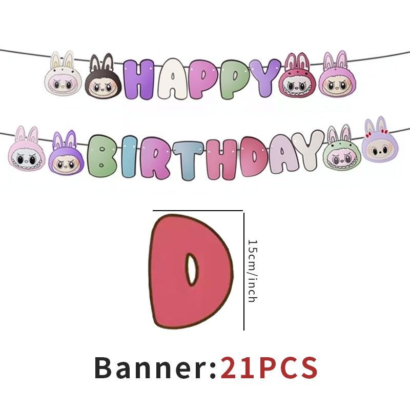 New super cute birthday tableware party theme disposable paper plate tissue paper cup tablecloth flag cross