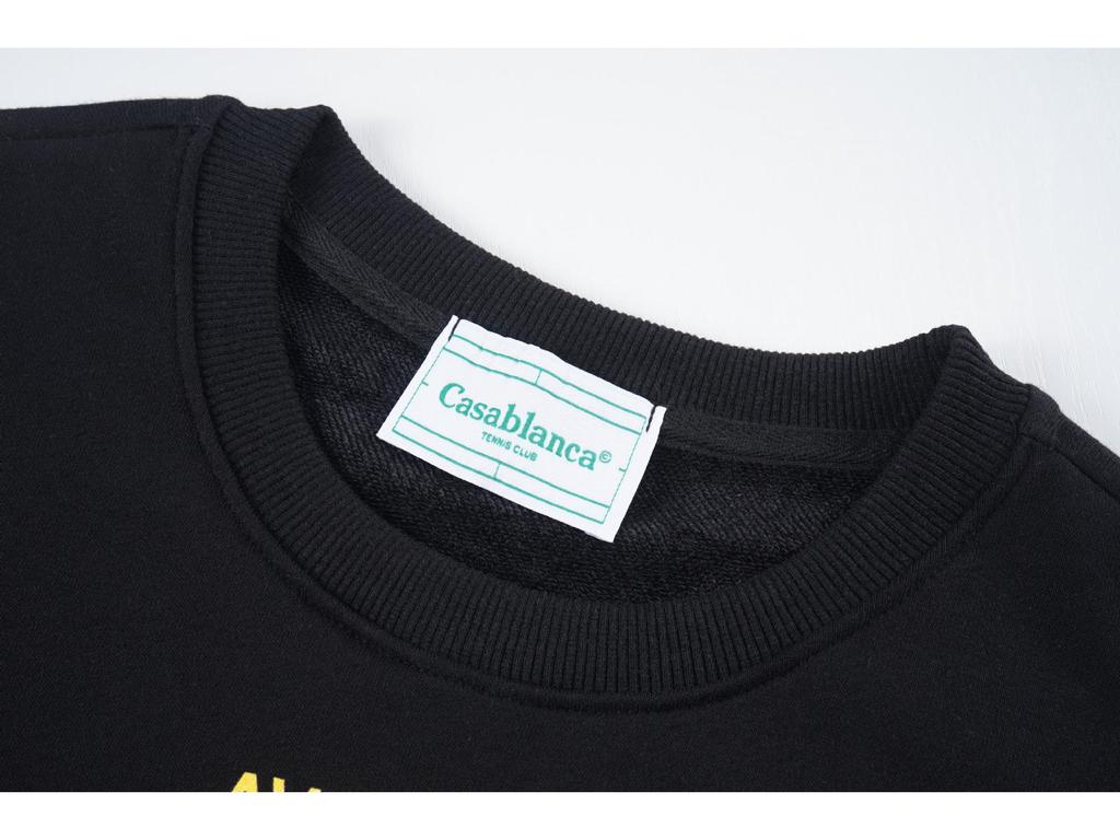 Casablanca Autumn/Winter Celebrity Round Neck Hoodie with Letter Logo Print