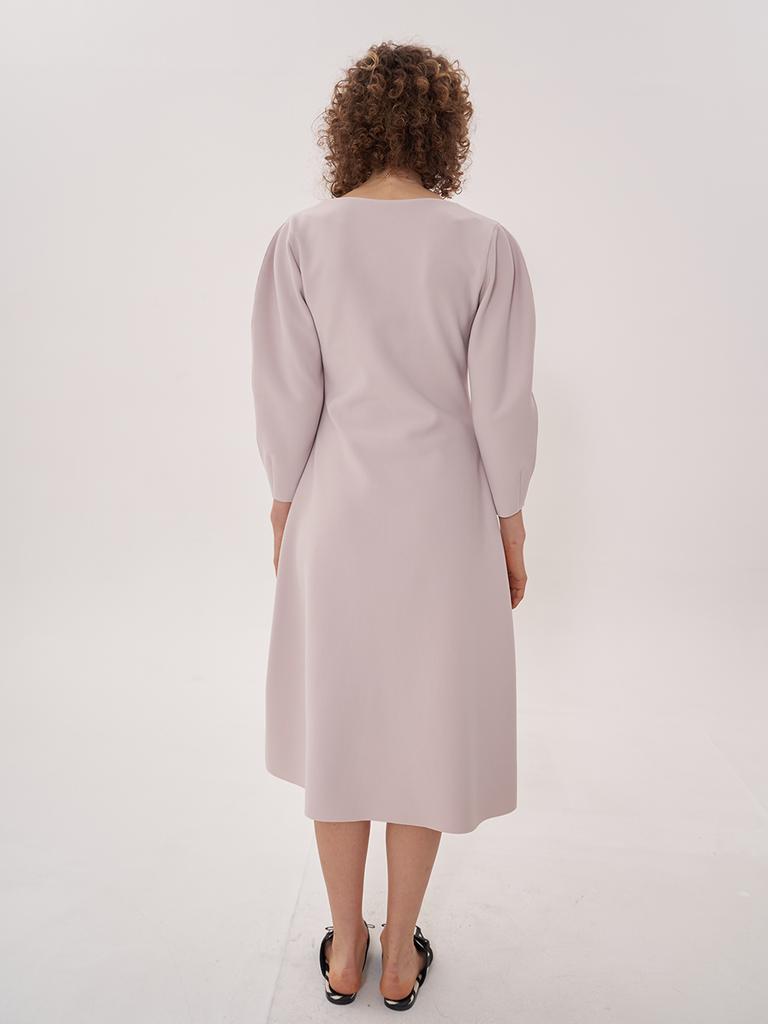 Bemon Signature V-Neck Dress_Ivory