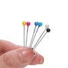 100Pcs/Box 37mm Colorful Round Pearl Head Needles Stitch Straight Push Sewing Pins For Dressmaking DIY Sewing Tools Positioning