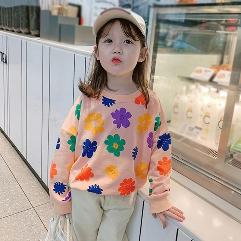 

Детский пуловер с круглым вырезом для девочек, блузка с длинными рукавами 9