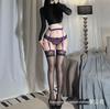 Aurora Shiny Lace Garter Stockings - Ultra-Thin Sexy Pantyhose for Women
