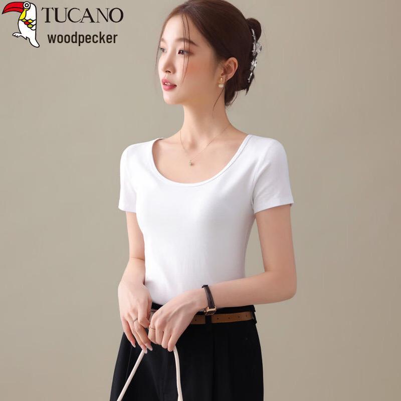 Woodpecker Women s Slim Fit Cotton Round Neck T-shirt XL