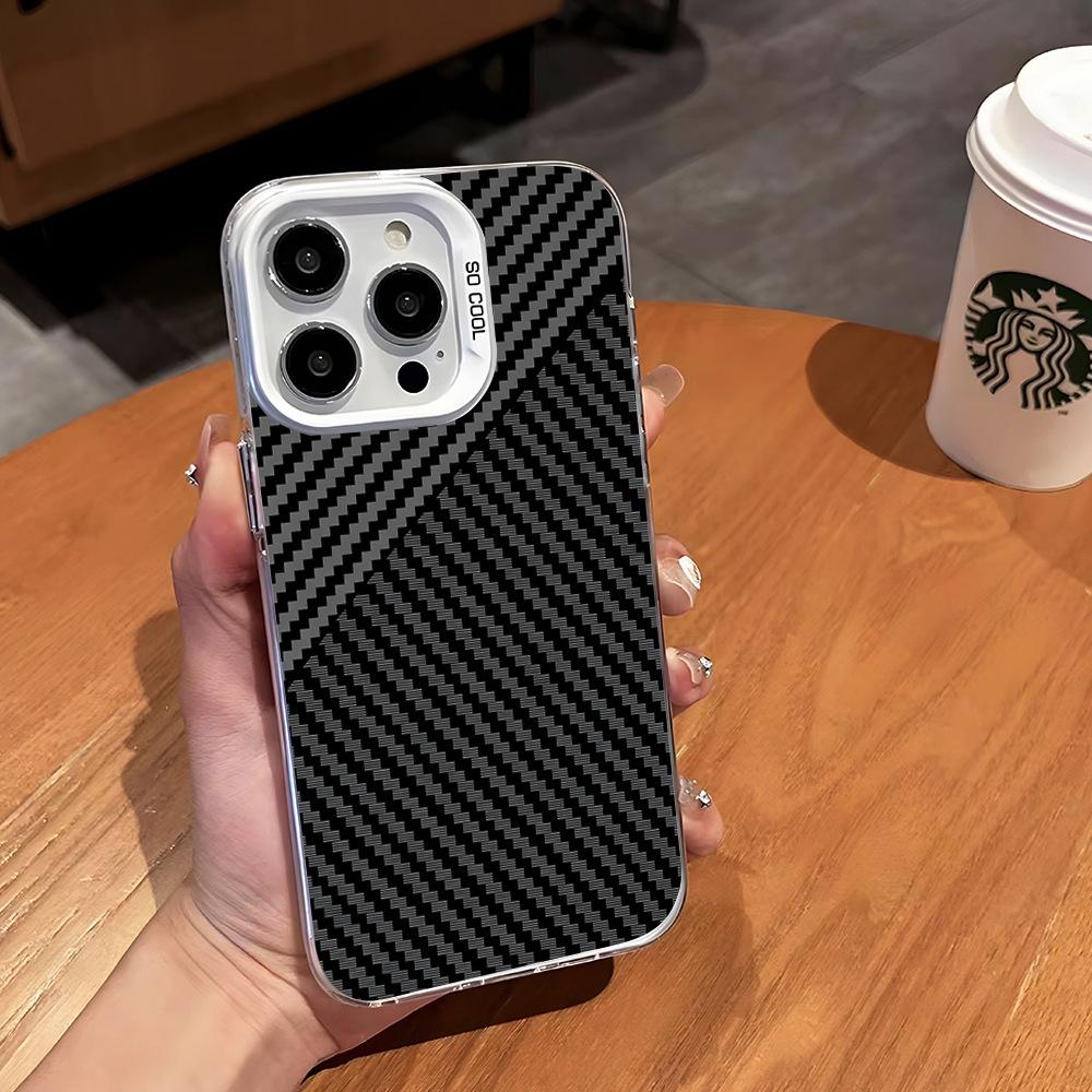 Foreign trade hot-selling UV painted carbon fiber pattern iPhoneAIR mobile phone case cool personality Apple 17 protective case