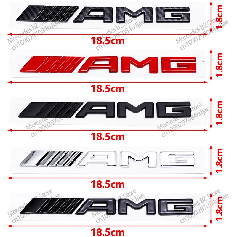 AABHA1 New 3D ABS AMG Letter Badge Car Rear Trunk Emblem Sticker Decoration for Mercedes Benz W204 W205 W203 W211 W212 W213 W201 W210