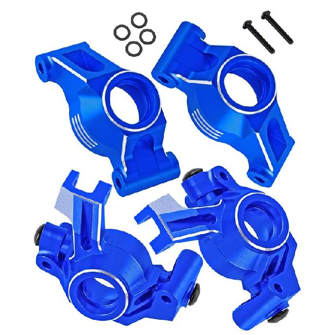 Aluminum Caster Block,Steering Blocks,Rear Stub Axle Carriers Upgrades Part for 1/10 WideMaxx/X-Maxx,RC Steering Block w/Bearings Hops up,RC Truck