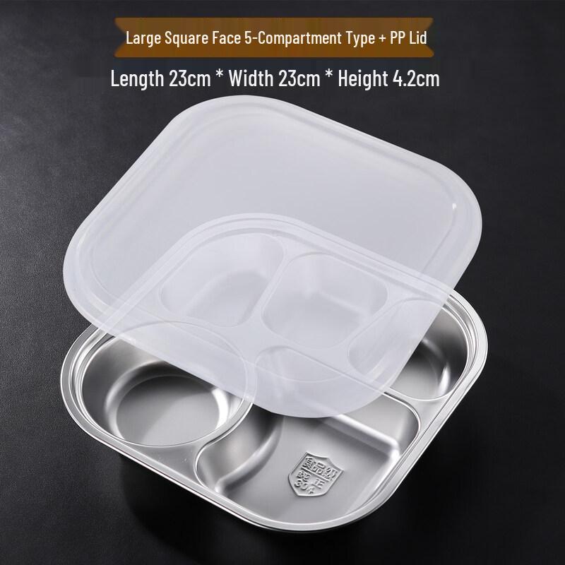Food Grade Stainless Steel Divided Lunch Tray