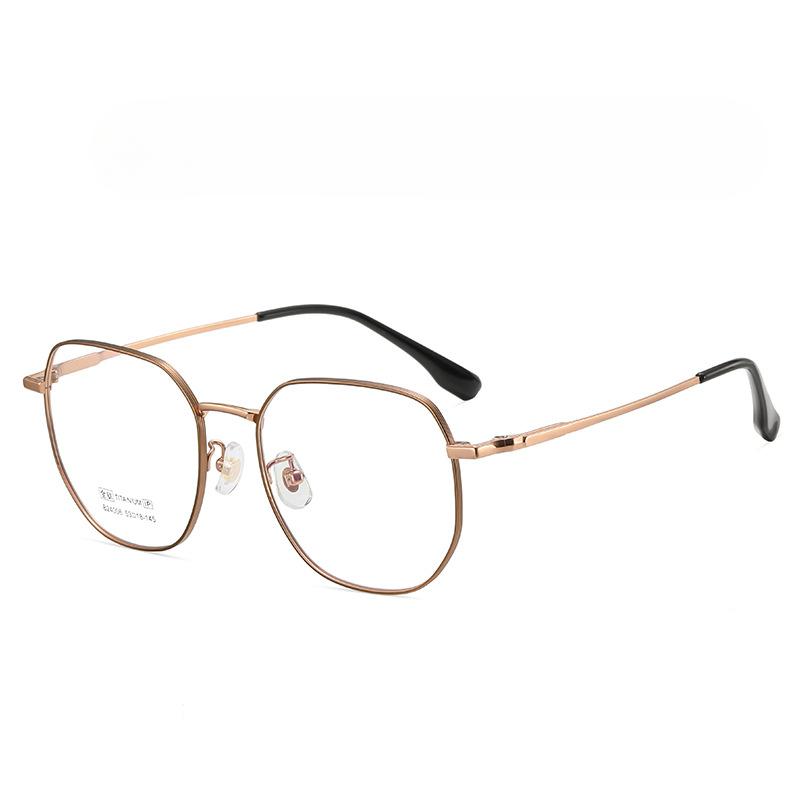 

Темпераментные полностью титановые оптические очки для женщин, косметические очки в ретро-рамке с большой оправой, модные очки для близорукости из чистого титана, которые можно носить с очками
