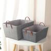 Household Japanese-style Foldable Rattan-like Woven Dirty Clothes Storage Basket Toy Tabletop Straw Basket for Snacks