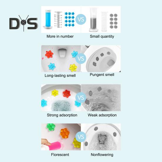 Toilet Cleaner Gel Powerful Adsorption Design Long-lasting Fragrance Toilet Deodorizer Gel Bathroom Kitchen Hotel Cleaning Solution