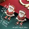 Fashion Green Hairball Christmas Tree Drop Earrings For Women Xmas Bowknot Bells Deer Santa Claus Earring Festival Party Jewelry