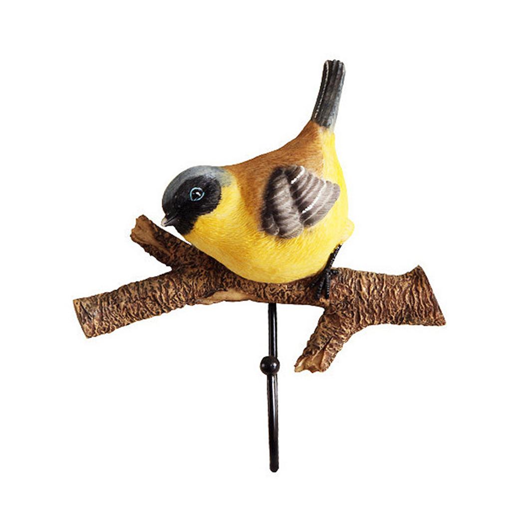 Wall Mounted Clothes Hook Bird Decoration Entryway Key Holder Wall Decorative Coat Hooks