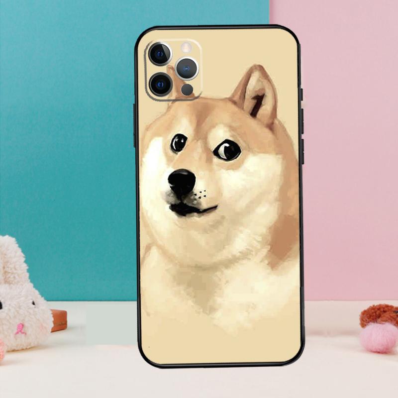 DOGE MEME Shiba Inu Hund Handyhülle Für iPhone 16 14 13 12 11 15 Pro Max 12 13 mini XR 15 16 Plus 16e Hülle Coque