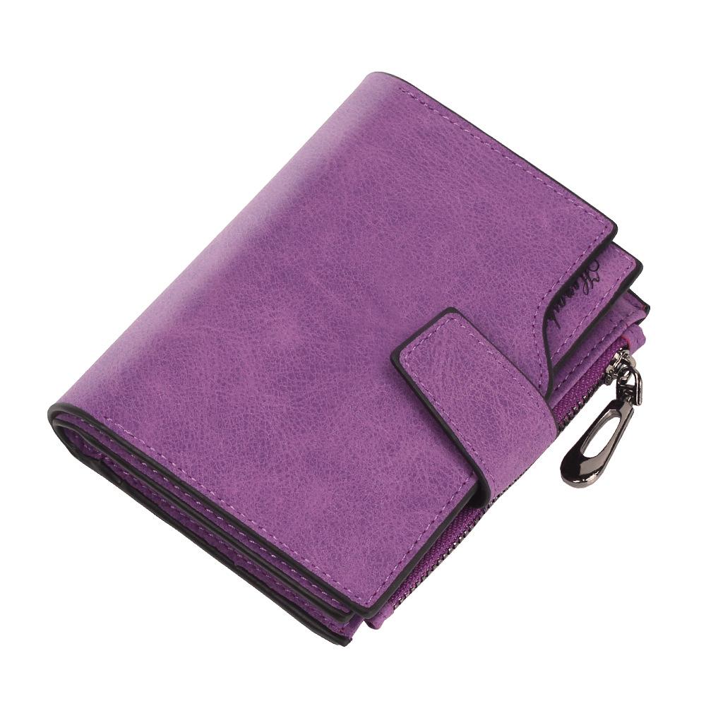 Fashion Women Wallet PU Leather Elegant Lady Wallets Hasp Zipper Design Short Coin Purse ID Card Holder