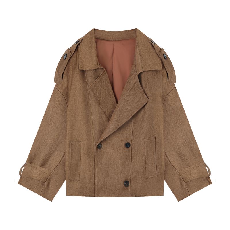 Kumikumi Pure Desire Style Set Temperament Long sleeve Trench coat Outerwear Women Autumn High Waist Slimming Skirt Two-piece Set
