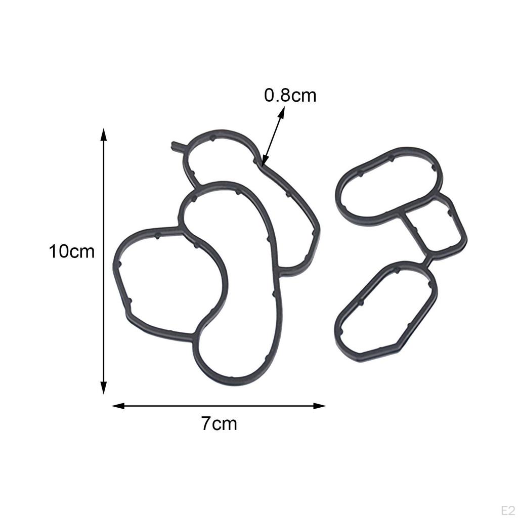 2 Pieces Auto Engine Filter Housing Seal Gasket, 11427508971 Replacement for E46 E81 E82 E85 E87 E88