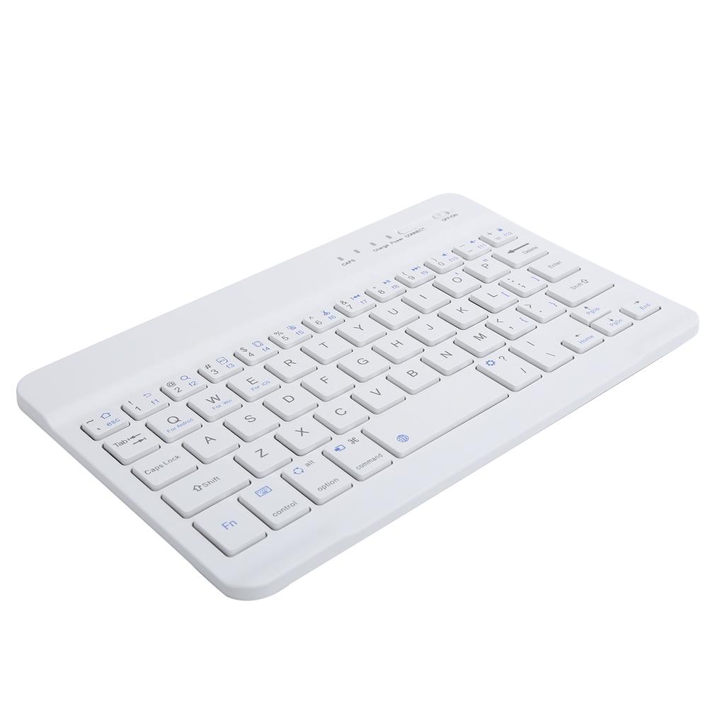 Mini Tastatur Bluetooth Bærbar 59 Taster Nettbrett Datarekvisita Hvit 7in HB028