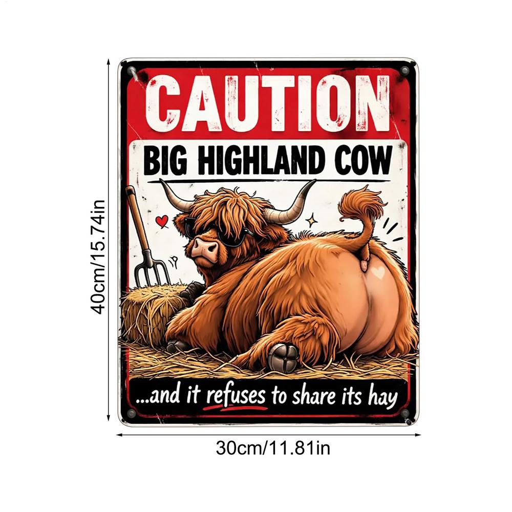 Cow Pictures Vintage Funny Sign Western Bathroom Wall Art Sign For Home Office Living Room Kitchen Country House Farmhouse Gate