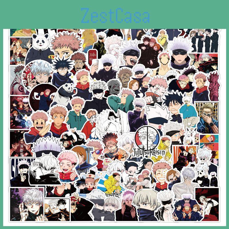 100pcs Vibrant Anime Jujutsu Kaisen Stickers Perfect For Laptops And Skateboards