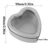 12pcs Empty Heart Shaped Gift Boxes Metal Tins with Clear Window Heart Shaped Metal Tin Cans Small Candle Tins with Lids Party Favor Box Gift Wrap Box