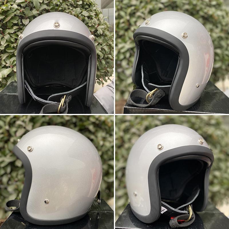 Classic Japanese Style Small Shell Vintage TT&COCASCOS Open Face Helmet Jet 500TX Cafe Racer Scooter 3/4 Motorcycle Helmet