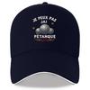 A Single Piece Featuring a French Petanque Design Gives This Baseball Cap an Artistic Flair ItS an Adjustable Hat