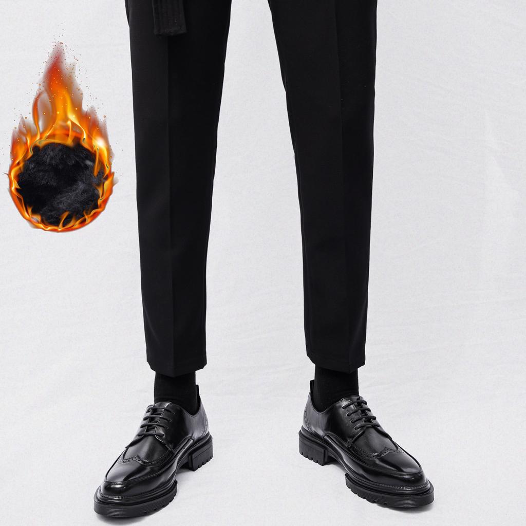 Breathable Brock leather shoes dress business sense inner height increase casual suit height increase wedding groom shoes