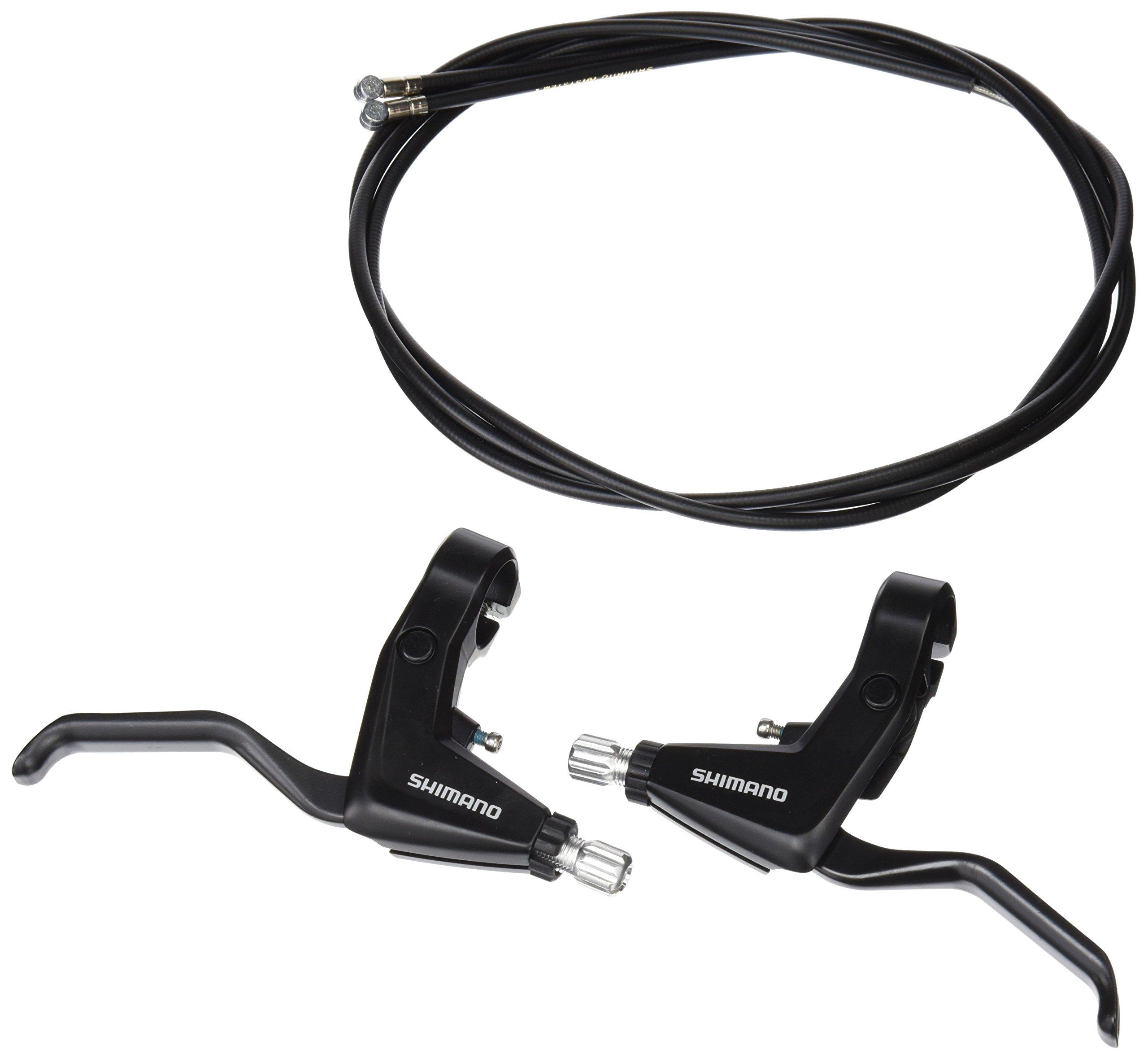 

Shimano Brake Levers and Right with Black BL-T4000 (Left Set) Cables, чёрный