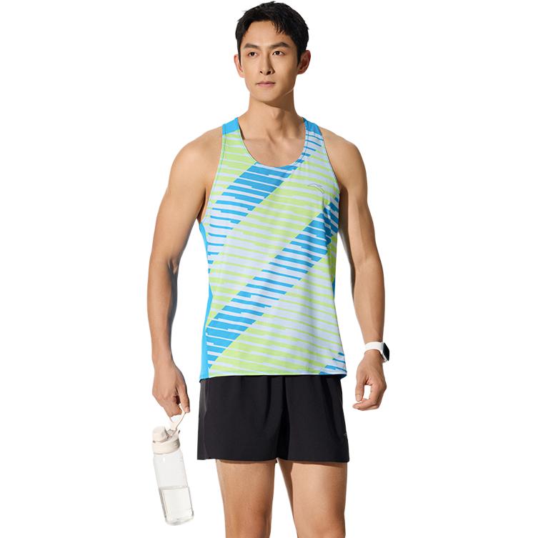 Anta Bequemes ärmelloses einfaches Tanktop Atmungsaktive schnelltrocknende Shorts Fitness-Set Herren Activewear 952525201-3