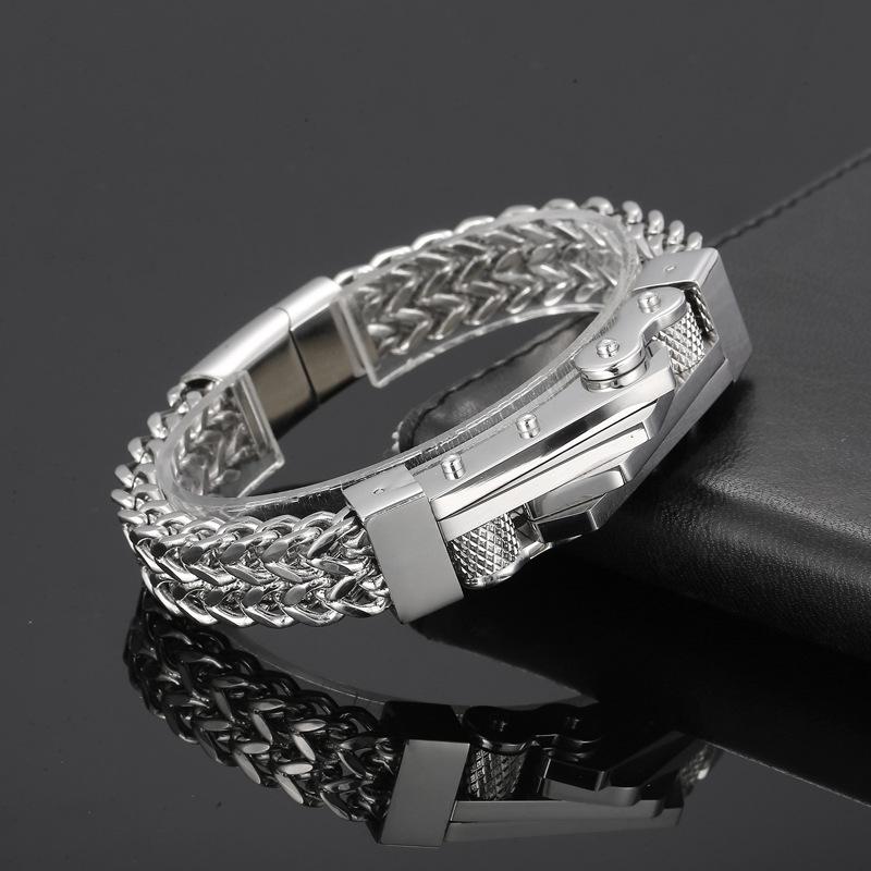Men's Stylish Titanium Steel Dragon Bone Chain Bracelet
