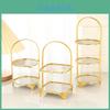 Elegant Antirust Metal Dessert Table Ornament With Diamond Handle For Home Decor