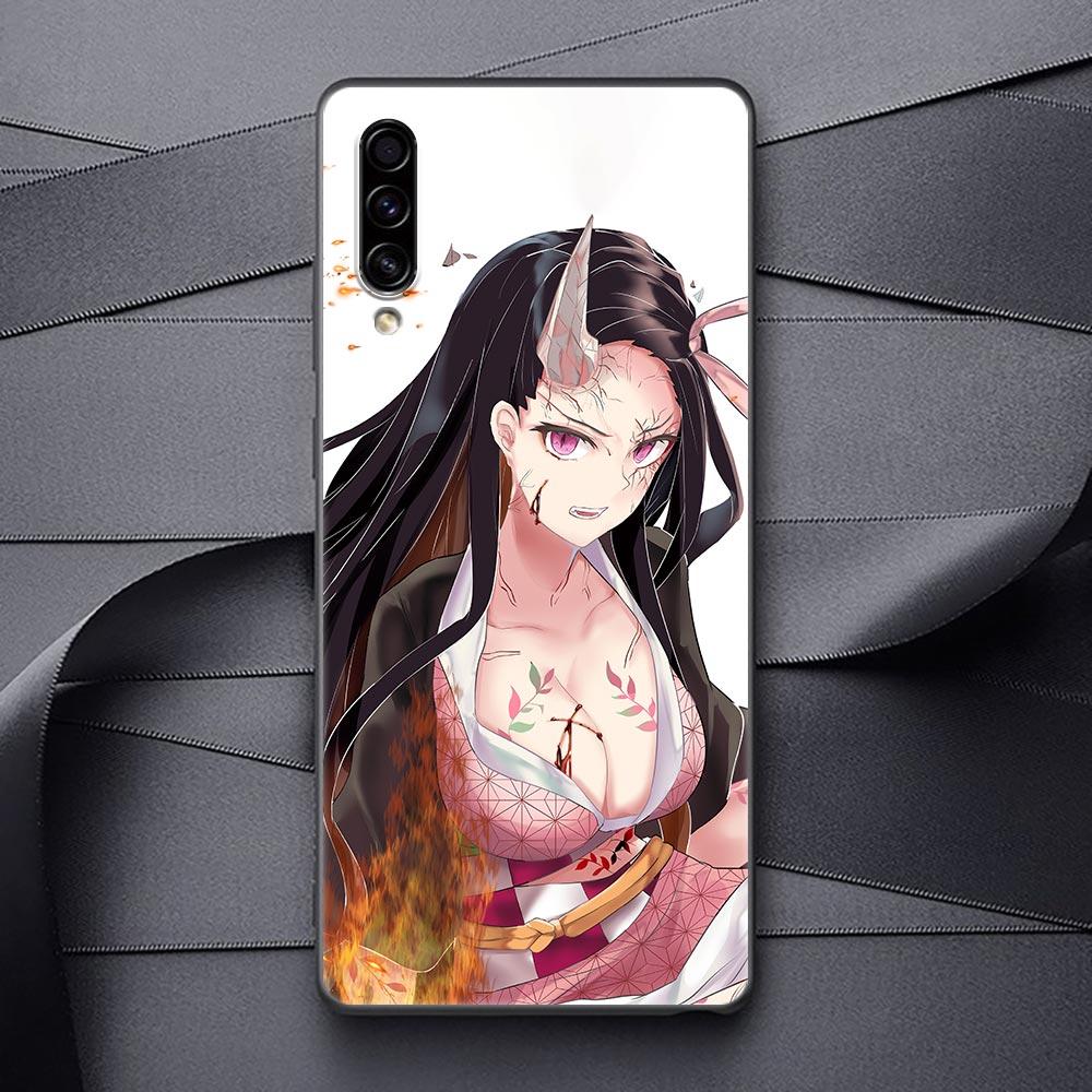 Sexy Mädchen Dämon Slayer Anime Telefon Fall Für Samsung Galaxy A90 A80 A70 A70S A60 A50 A40 A30 A30S A20S A20E A10 a10E Schwarze Abdeckung
