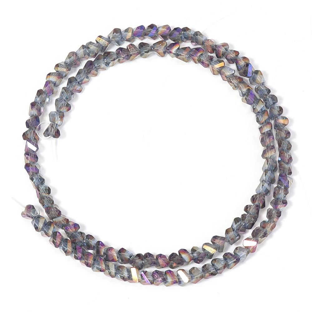 120pcs/lot 4mm Triangular Crystal Glass Beads Loose Beads Spacer Beads For Jewelry Making DIY Bracelet Necklace Accessories